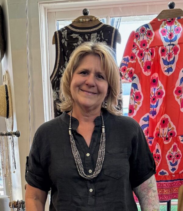 Navajo Silver Style Layer Beads Long Necklace in Silver & Turquoise