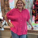 linen-button-front-tunic-hot-pink