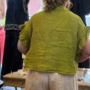 Linen-button-front-ruffle-avacado-back