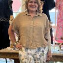 Linen-button-front-ruffle-camel