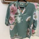 floral-linen-top-moss-green